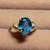 Vintage Natural London Blue Topaz and Diamond 14K Gold Ring 19 thumbnail