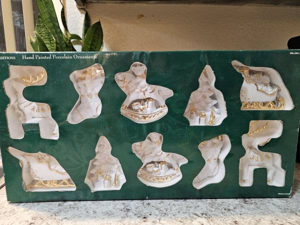 Vintage porcelain Christmas ornaments 1