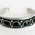 Vintage Native Sterling Silver Black Onyx Cuff Bracelet 40.9 Grams 1 thumbnail