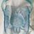 Vintage Ice Blue Pressed Glass Basket 2 thumbnail
