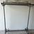 Grey Rolling Clothing Rack with Double Hangrails 1 thumbnail