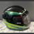 Arctic Cat Snowmobile Helmet FG5. Vintage Full Face Racing Gear, Black/Green Fib 4 thumbnail