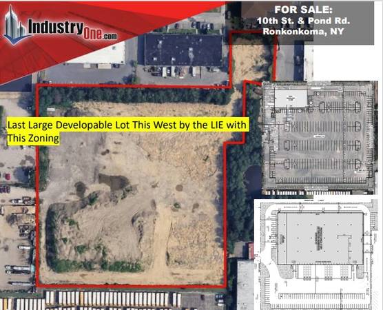 Last Large Developable Lot this West by the LIE with This Zoning 1