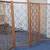 vintage solid teak 4 panel PARTITION ROOM DIVIDER in geometric design 1 thumbnail