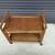 Vintage Rattan Rolling Cart with Wicker Top and Lower Shelf. 6 thumbnail