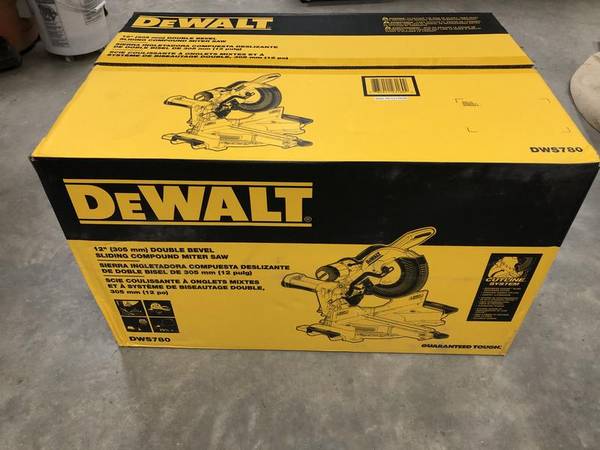 DEWALT 12” Double Bevel Sliding Compound Miter Saw – BRAND NEW IN BOX 1
