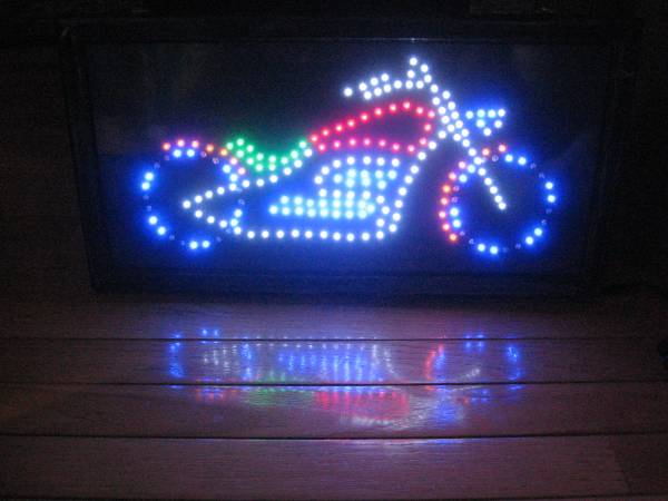 Deluxe Chopper Flashing Led Sign~18 7/8" X 9 3/4" X 1 1/8" 1