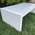 Modern White Rectangular Coffee Table with Glass Top 2 thumbnail