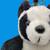 Vtg 80s 15x8 Panda Bear Lamp with Wooden Base (Shade Not Included) 4 thumbnail