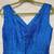 Blue Brocade Sleeveless V back Vintage Dress 4 thumbnail