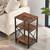3-Tier End Table – Rustic Brown & Black Metal Side Table with Storage 8 thumbnail