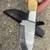 Damascus fixed blade bone handle with leather sheath 2 thumbnail