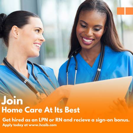 RN/LPN POSITION AVAILABLE - HOME CARE AT ITS BEST 1