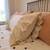 LARGE ACCENT CUSTOM RUFFLED/GATHERED PILLOW TEXTURED NEUTRAL FABRIC 7 thumbnail