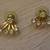 Gold Colored Pierced Earrings with Crystal Clip Ons 1 thumbnail