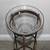 Antique Wrought Iron Glass Cloche Candle Holder Stand Vase 2 thumbnail