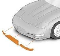 C5 Corvette Front Lower Spoiler Air Dam Complete Fits: All 97-04Models 1