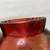 Bohemian Cranberry Glass Footed Bowl. 8 thumbnail