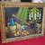 Painting of Wine - Candles - Bread - Guitar - Fruit with Gold Frame! 1 thumbnail