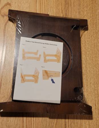 Bamboo Vinyl record Storage Holder 1
