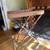 West Elm Side Table w/ Rustic Wooden Tray and Stainless Steel 1 thumbnail