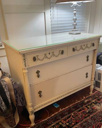 Antique dresser and mirror. Old growth maple 1