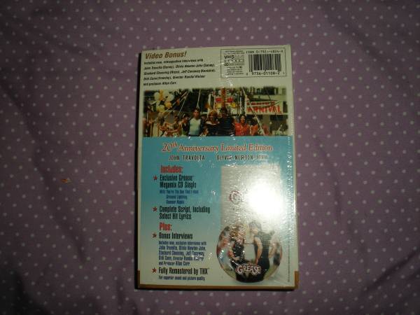 Grease-20th Anniversary Edition VHS Still Sealed 1