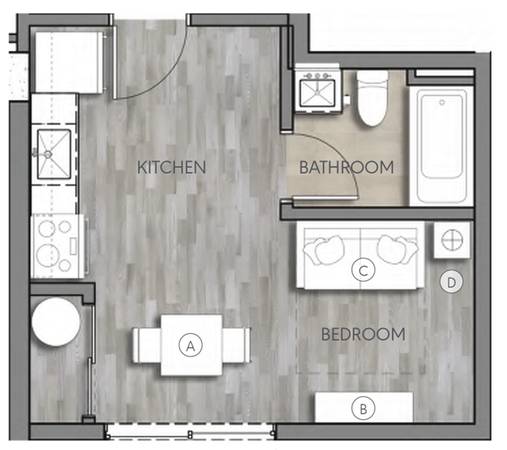 $1,950 / 281ft2 - Aire acondicionado, baño con baldosas, estufa eléctrica63686745348611124