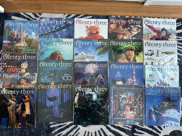 Disney D23 magazines 2020 through 2024 1