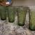 4 Anchor Hocking Lido Milano Crinkle Glass Tumblers Green Olive 5.5" 6 thumbnail