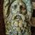1920's Majolica Italian Wall Planter Greek God Head Green 1 thumbnail
