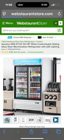 Commerical 2 door slide fridge 1