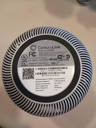 Century Link modem 1