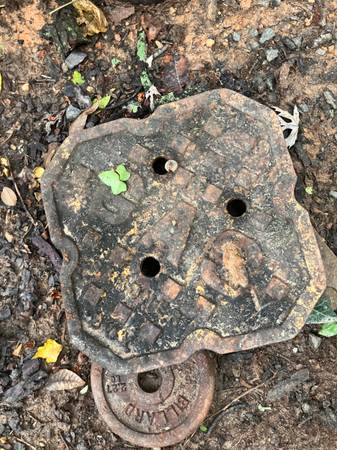 Solid cast iron gas meter cover 1