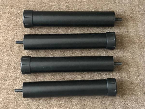 Four Bed Sofa Couch Desk Leg, Wood - Black Fixed Length Legs 1