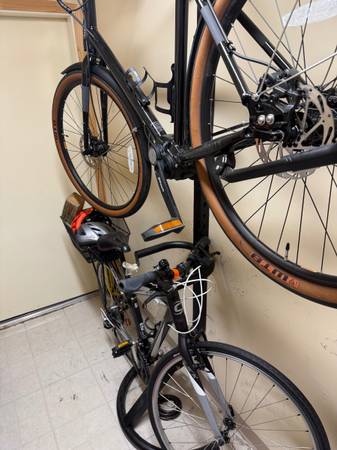 Standing / wall supported double bike rack - $50 (Reston)63470992044673123