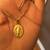 18K Italian SOLID Yellow Gold Necklace with Virgin Mary (Madona) Penda 8 thumbnail