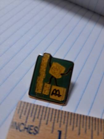 McDonalds Pin -   from scrabble game era 1