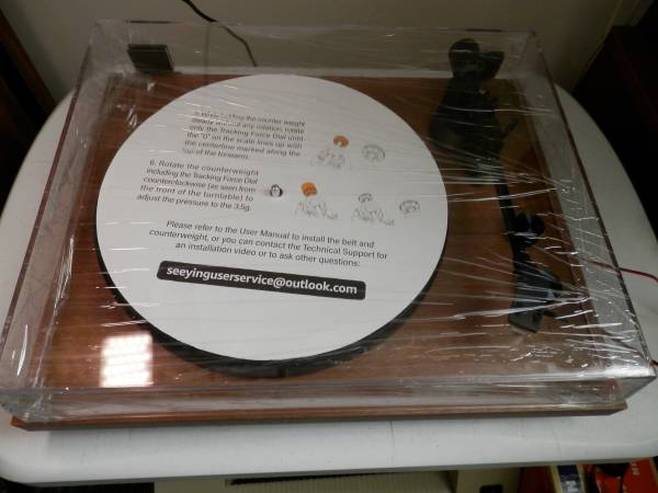 SeeYing Bluetooth Turntable HiFi System 36W Speakers Vinyl Record Play 1