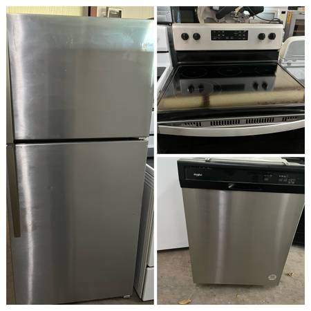 Stainless steel kitchen appliance package 1