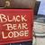 Hand carved,  hand painted vintage Black Bear Lodge sign A225 4 thumbnail