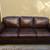 DARK BROWN LEATHER SOFA 1 thumbnail