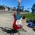 Good condition used red Squier Mini guitar + strings 3 thumbnail