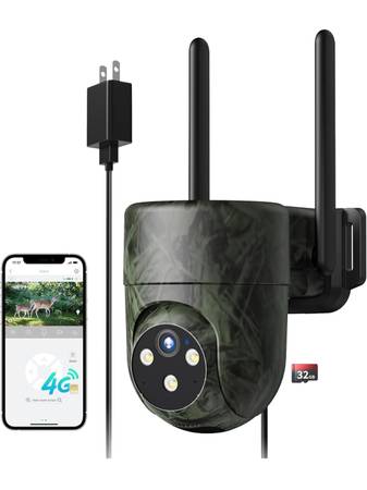 LIWAN No WiFi Security Camera, 4G LTE Cellular Security Camera Wired O 1