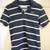 Hollister, 2-Button Polo Shirt, Blue/White Stripes, (Size Medium) 1 thumbnail