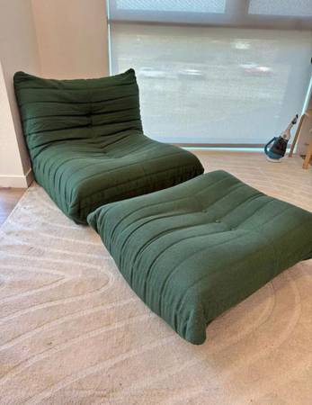 Togo armchair and ottom 1