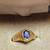 Vintage Natural Oval Blue Sapphire Fashion Ring 11 thumbnail