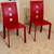Two Red Leather Dining Chairs 1 thumbnail