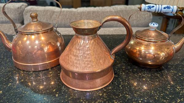 Copper Pot and Copper Tea Pots 1