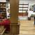 Vintage Mid Century Cane and Walnut Wood Hutch/Bar Cabinet/Bookcase 6 thumbnail